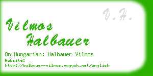 vilmos halbauer business card